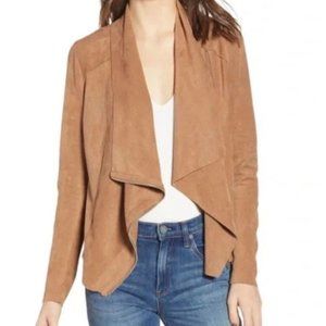 Blank NYC Drape Front Faux Suede Jacket Moto